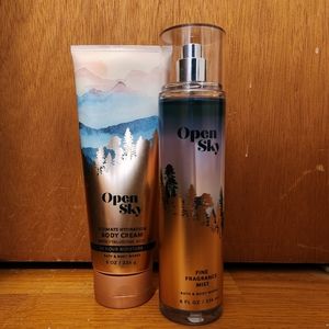 Bath and body works Open Sky lotion and body spray